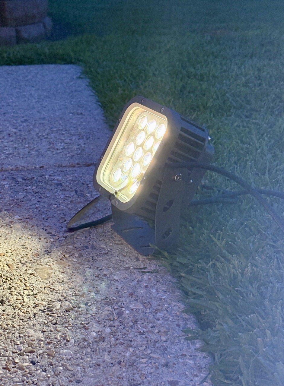 LED Flood Spotlight — permanent exterior lighting in Landscape lighting